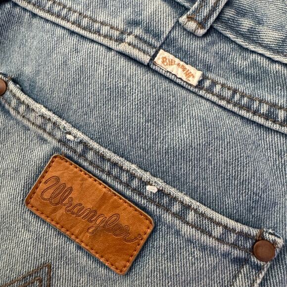 Wrangler Billabong flare bellbottom floral patchwork jeans 70's high rise 27 - Picture 7 of 15